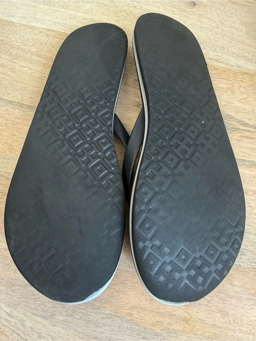 Tory Burch Logo Navy Blue Rubber Flip Flops Size 6